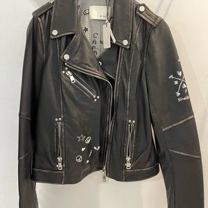 Brand new OUI leather jacket size M (38)